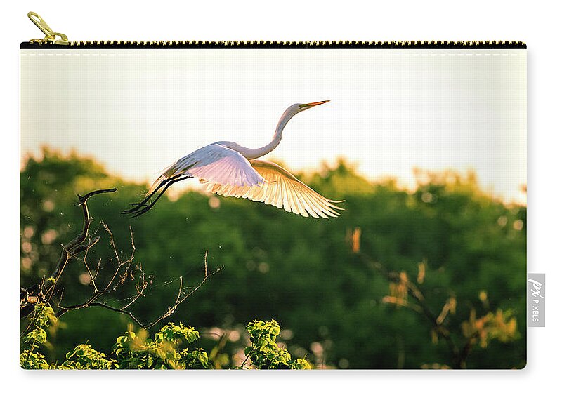 Bird Zip Pouch featuring the photograph Morning Freedom by David Morefield