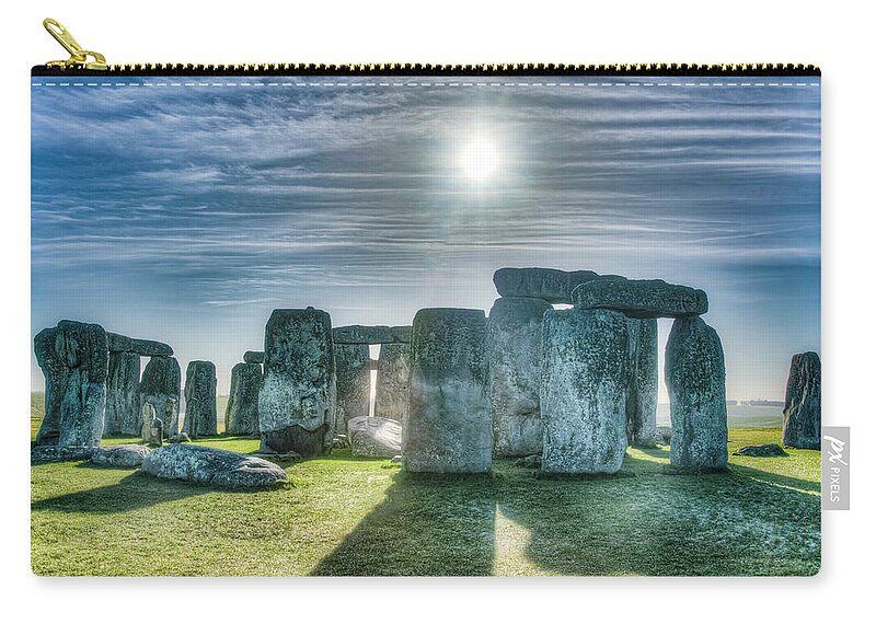 Tourism Zip Pouch featuring the photograph Morning Hedge by Laura Hedien