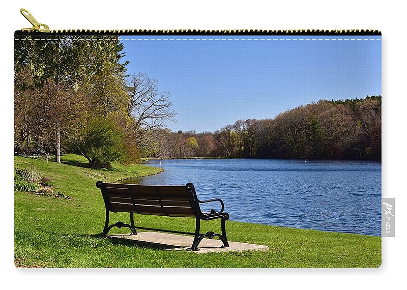 Landscape Zip Pouch featuring the photograph Morning light in Dean Park by Monika Salvan