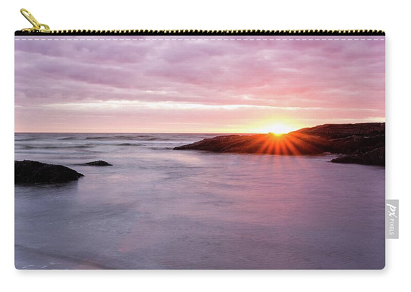 Sunrise Carry-all Pouch featuring the photograph Morning Sun Good Harbor by Michael Hubley