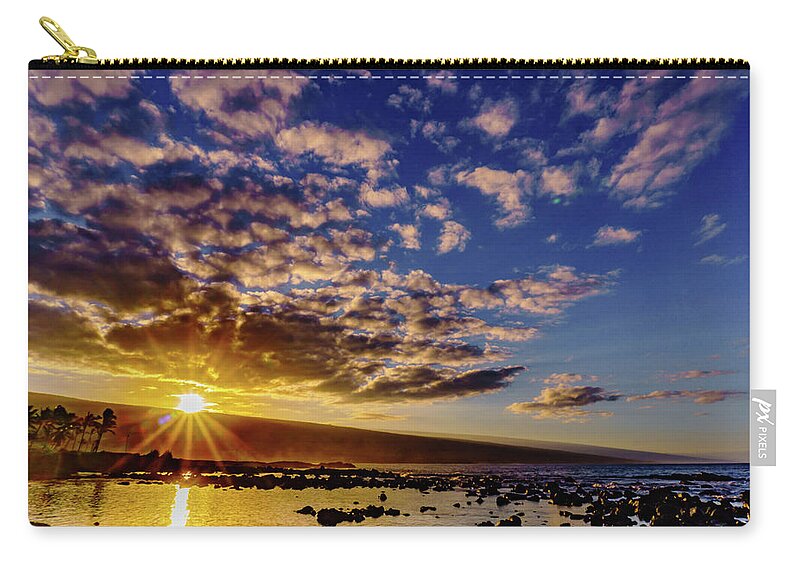 Hawaii Zip Pouch featuring the photograph Morning Sunrise by John Bauer