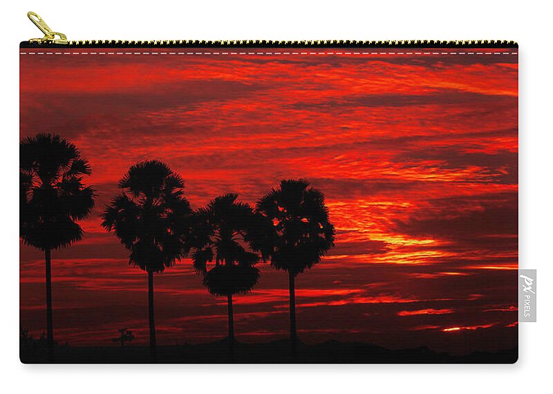 Scenics Zip Pouch featuring the photograph Morning View From My Bedroom by Photograph By Narendra N. Acharya