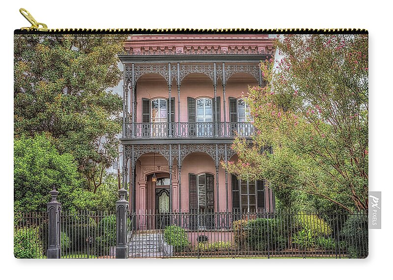 Garden District Zip Pouch featuring the photograph Morris Israel House by Susan Rissi Tregoning