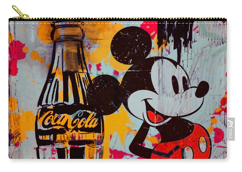 Tribut Andy Warhol Zip Pouch featuring the painting Motiv Tribut Warhol by Felix Von Altersheim