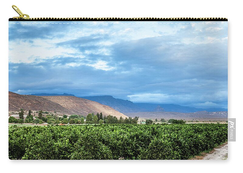 Tranquility Zip Pouch featuring the photograph Mountain Landscape With Lime Tree by Maritz Verwey