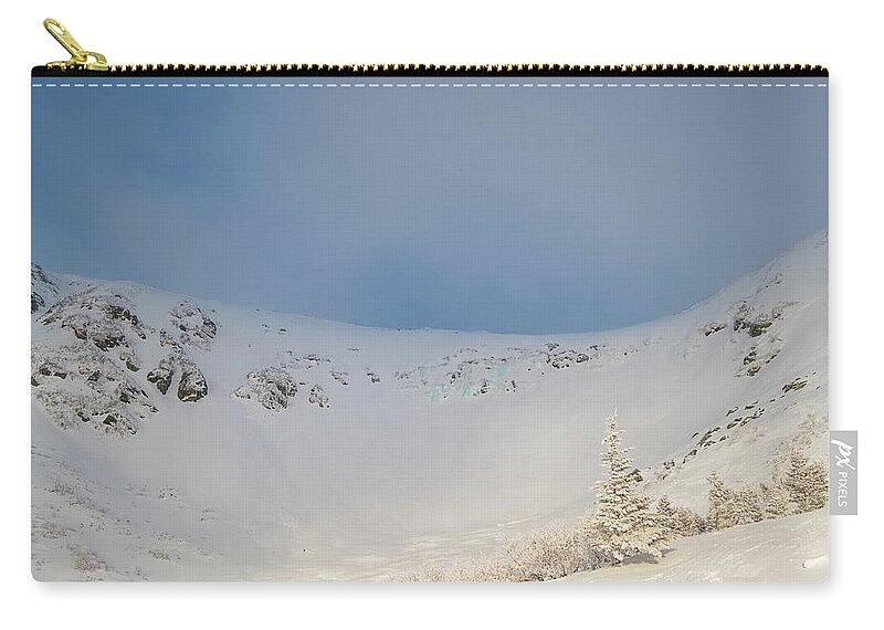 Tuckerman Ravine Zip Pouch featuring the photograph Mountain Light, Tuckerman Ravine by Jeff Sinon