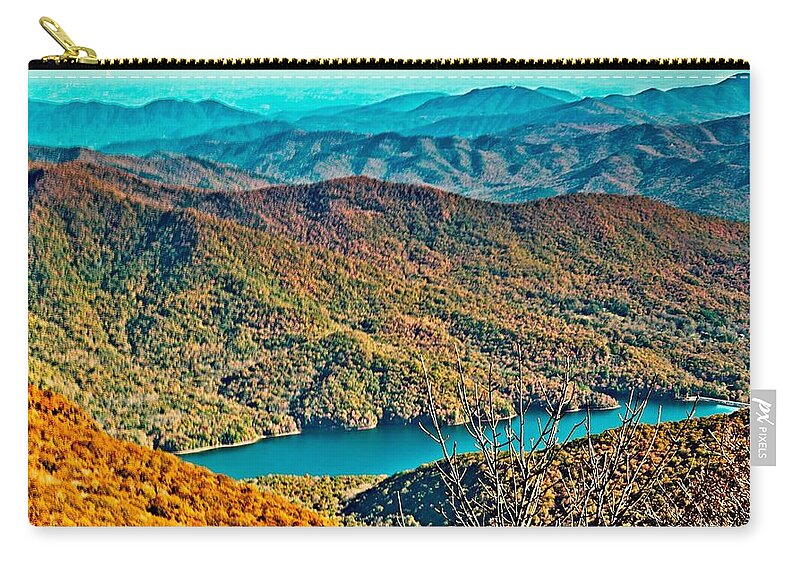 Mountains Zip Pouch featuring the photograph Mountain View by Allen Nice-Webb