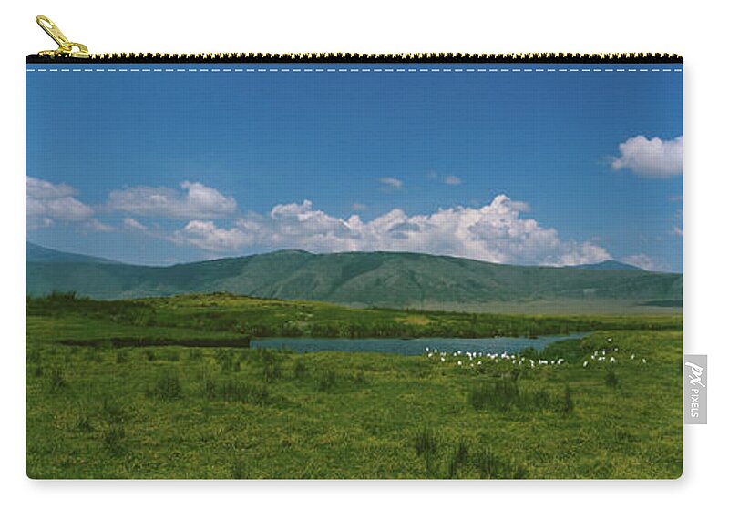 Photography Zip Pouch featuring the photograph Mountains On A Landscape, Ngorongoro by Panoramic Images
