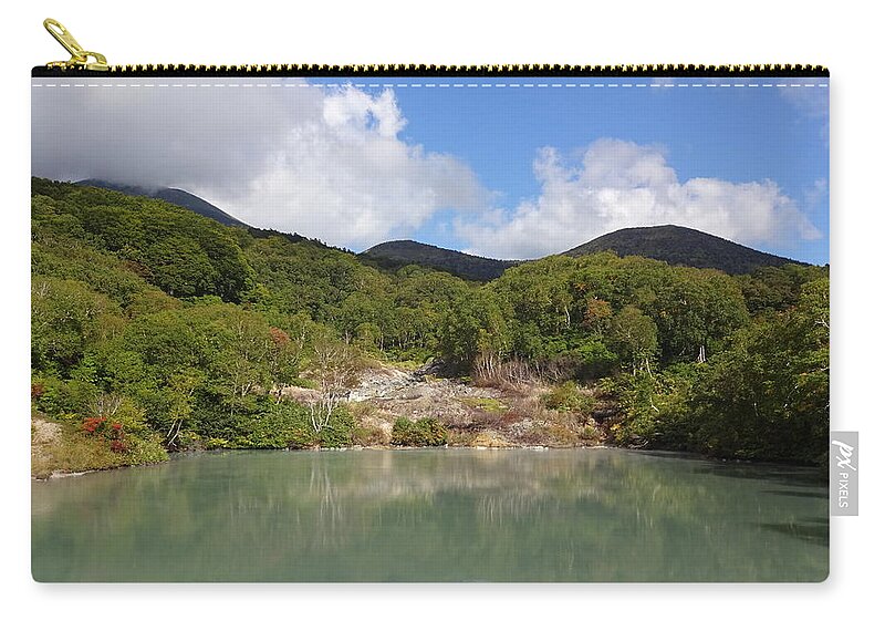 Lake Zip Pouch featuring the photograph Mt. Hakkoda by Yujun