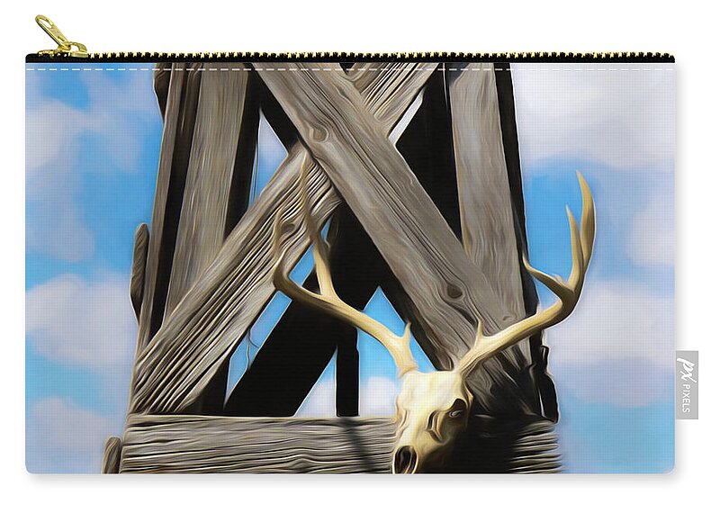 Kansas Zip Pouch featuring the photograph Mule Deer 001 by Rob Graham