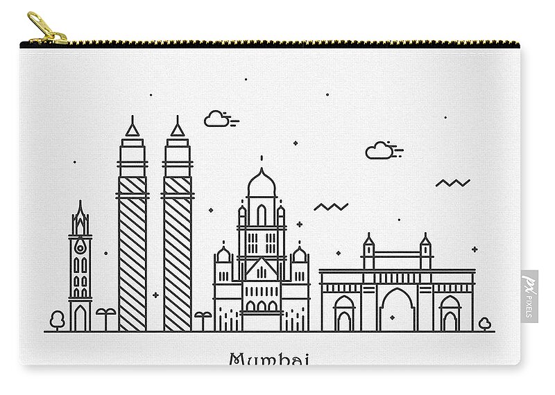 Premium Vector | Mumbai skyline, vintage vector engraved illustration, hand  drawn, sketch