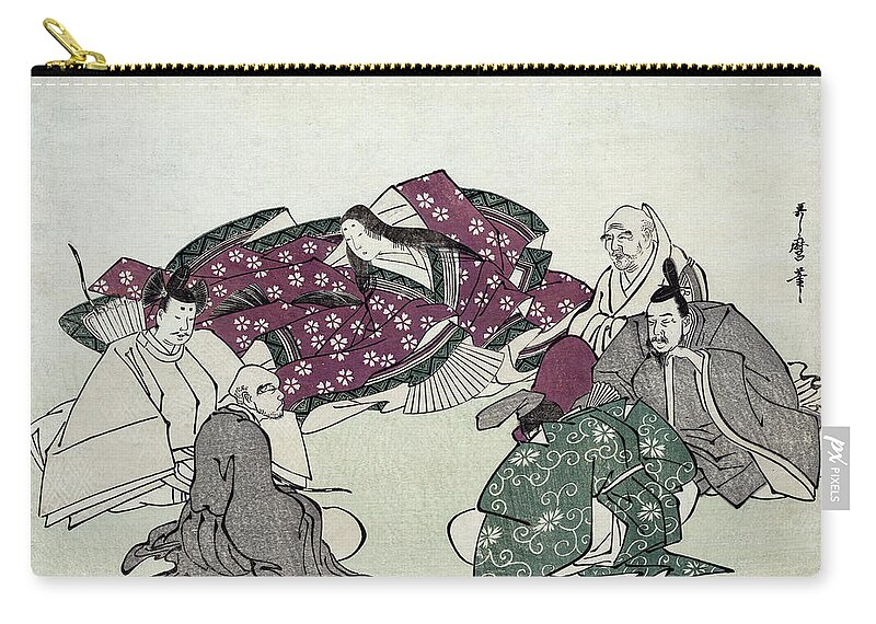 11th Century Zip Pouch featuring the photograph Murasaki Shikibu, Japanese Novelist by Science Source