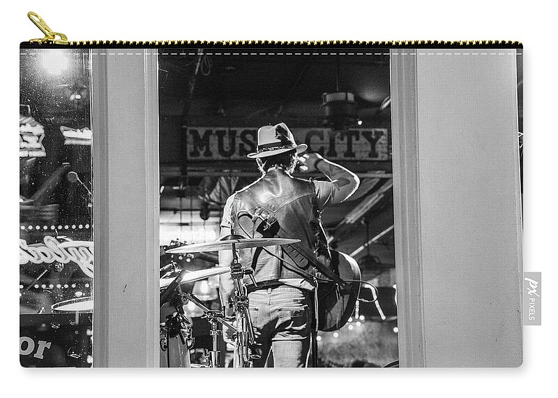 Nashville Tennessee Zip Pouch featuring the photograph Music City Honk Tonk by John McGraw
