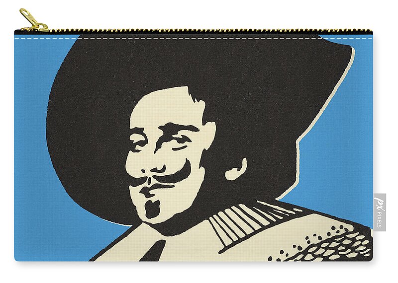 Accessories Zip Pouch featuring the drawing Musketeer by CSA Images