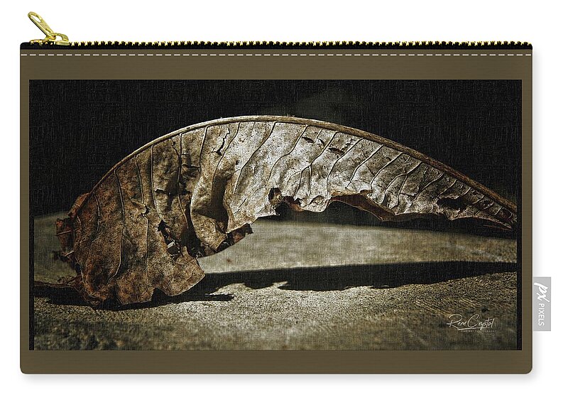 Leaf Art Zip Pouch featuring the photograph My Time Here Is Over by Rene Crystal
