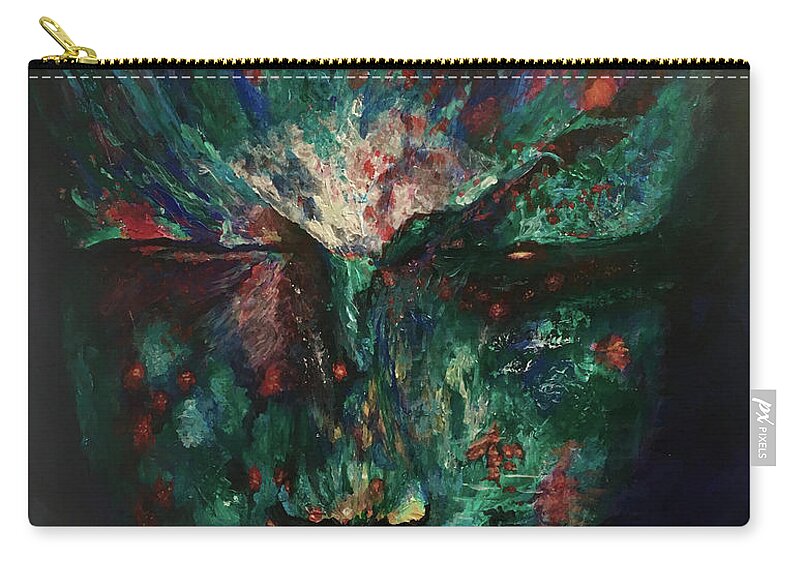 Face Zip Pouch featuring the painting Mystical Me by Toni Willey
