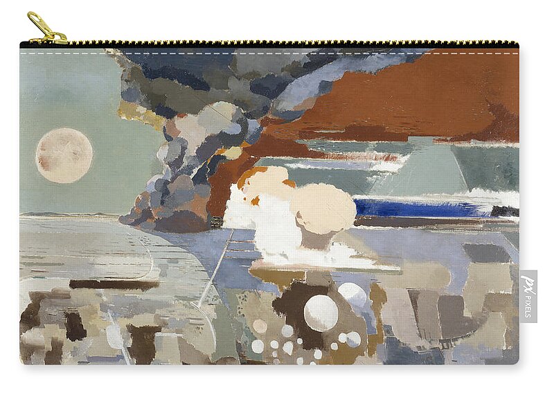 B1019 Zip Pouch featuring the painting Nash: Battle Of Germany, 1944 by Paul Nash