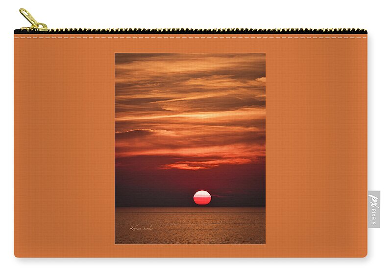 Sunset Zip Pouch featuring the photograph Nature's Fireworks by Rebecca Samler