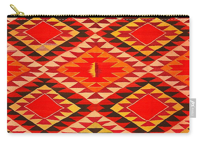 Navajo Zip Pouch featuring the tapestry - textile Navajo Blanket 1870s by Peter Ogden