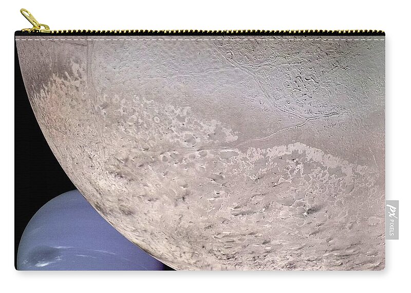 Neptune Zip Pouch featuring the painting Neptune and Triton 2 by Celestial Images