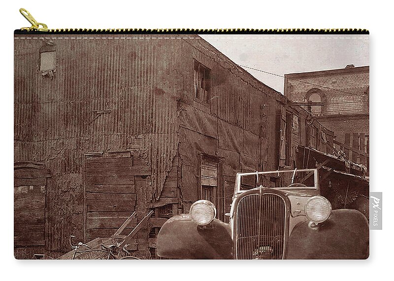 Ghetto Zip Pouch featuring the photograph New 1936 Citroen Old Neighborhood by Pheasant Run Gallery