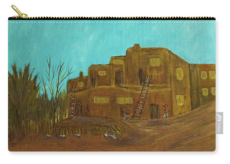 New Carry-all Pouch featuring the painting New Mexico Paradise by Randy Sylvia
