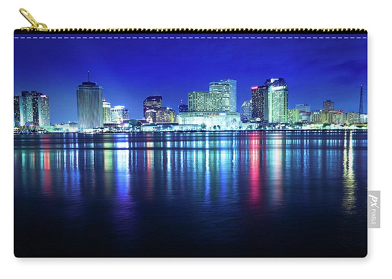 Corporate Business Zip Pouch featuring the photograph New Orleans Skyline by Lightkey