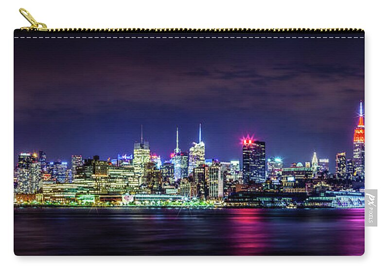 New York City Skyline Zip Pouch featuring the photograph New York City Skyline by Az Jackson