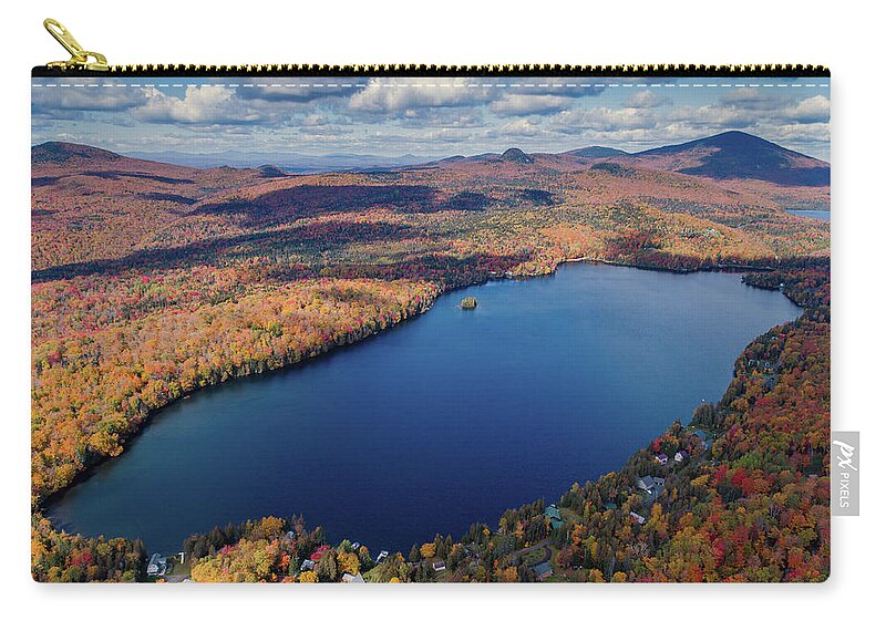 Newark Pond Carry-all Pouch featuring the pyrography Newark Pond, VT by John Rowe