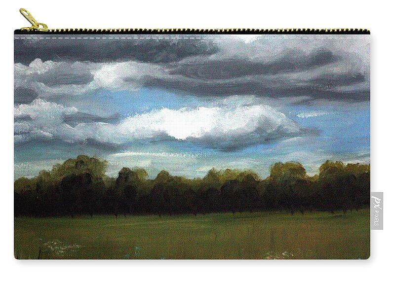 Landscape Zip Pouch featuring the painting Niagara Sky #2 by Sarah Lynch