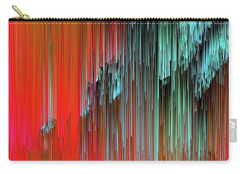 Glitch Zip Pouch featuring the digital art Nice Day for a Walk by Jennifer Walsh