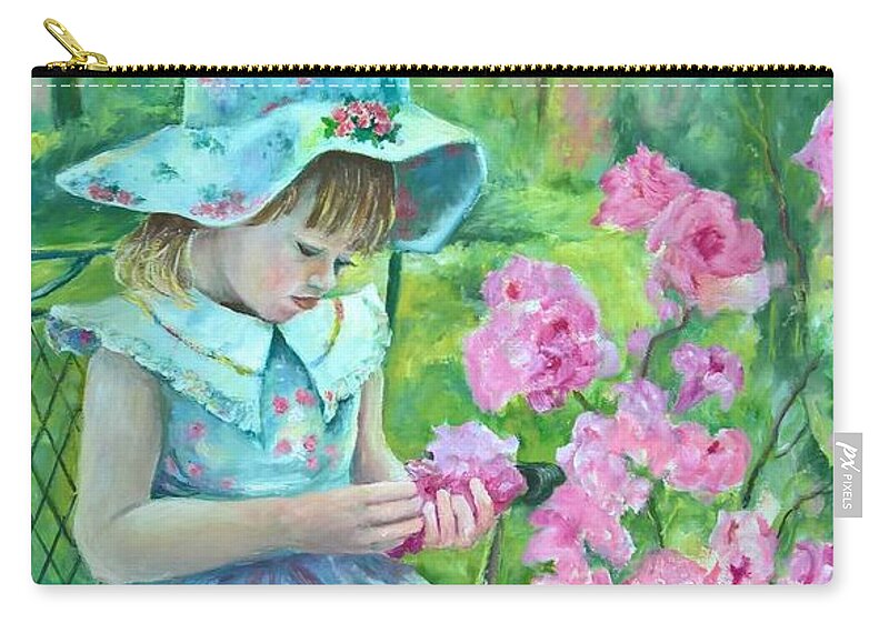 Children Zip Pouch featuring the painting Nicole by ML McCormick