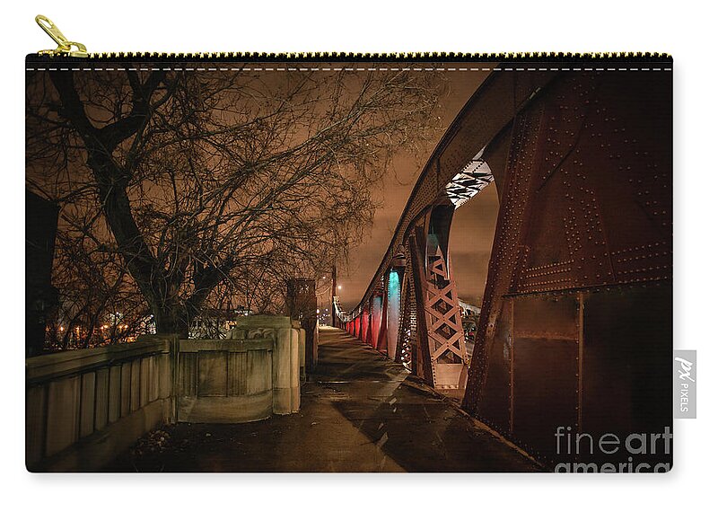 Bridge Carry-all Pouch featuring the photograph Night Bridge by Bruno Passigatti