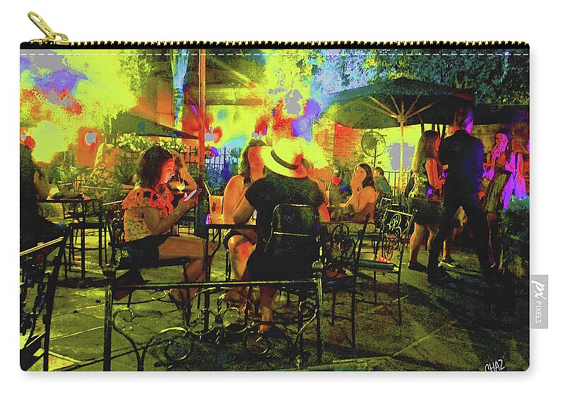 New Orleans Zip Pouch featuring the painting Nightlife in New Orleans by CHAZ Daugherty