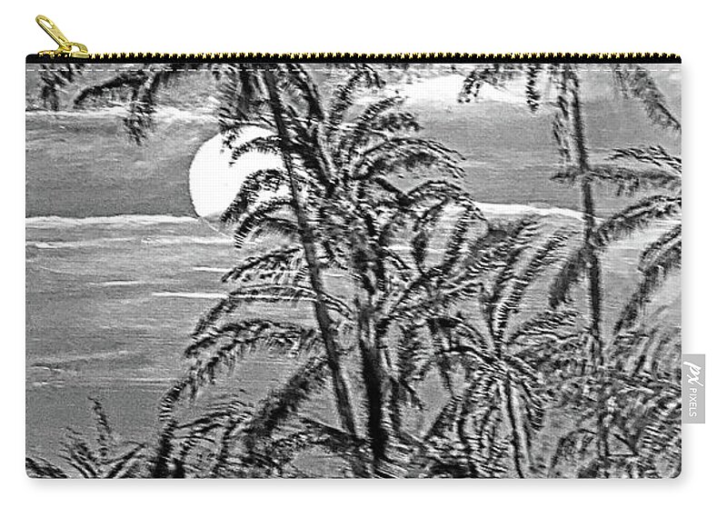 Mahina Zip Pouch featuring the painting Halemahina by Michael Silbaugh