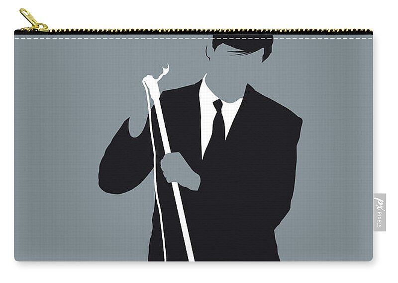 Roxy Zip Pouch featuring the digital art No237 MY ROXY MUSIC Minimal Music poster by Chungkong Art