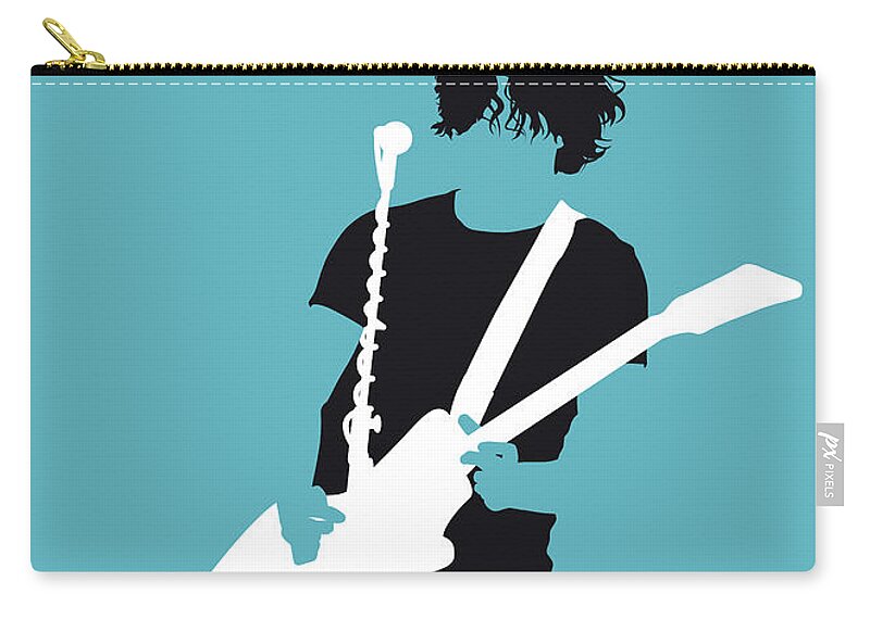 The Zip Pouch featuring the digital art No295 MY The White Stripes Minimal Music poster by Chungkong Art