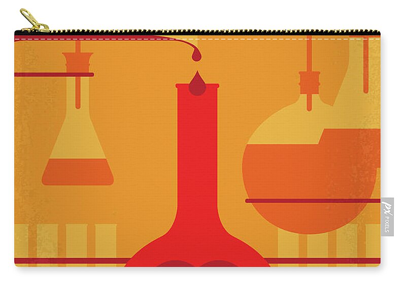 The Nutty Professor Zip Pouch featuring the digital art No976 My The Nutty Professor minimal movie poster by Chungkong Art