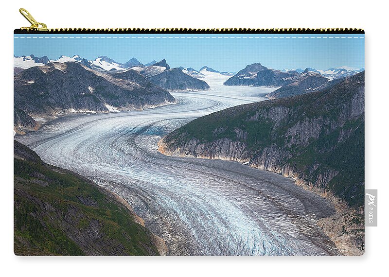 Norris Glacier Zip Pouch featuring the photograph Norris Glacier by David Kirby