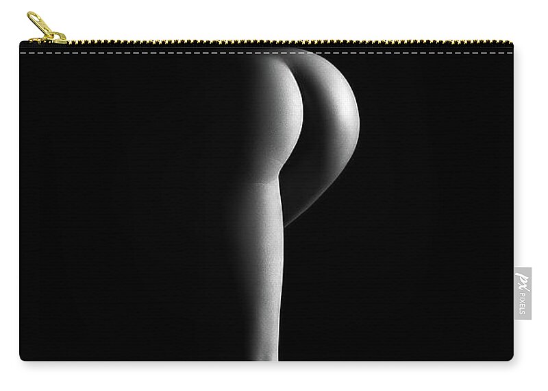 Woman Zip Pouch featuring the photograph Nude woman bodyscape 38 by Johan Swanepoel