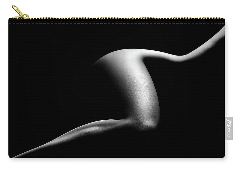 #faatoppicks Zip Pouch featuring the photograph Nude woman bodyscape 9 by Johan Swanepoel