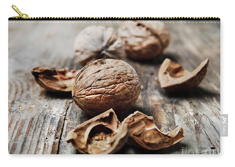 Nut Zip Pouch featuring the photograph Nuts by Jelena Jovanovic