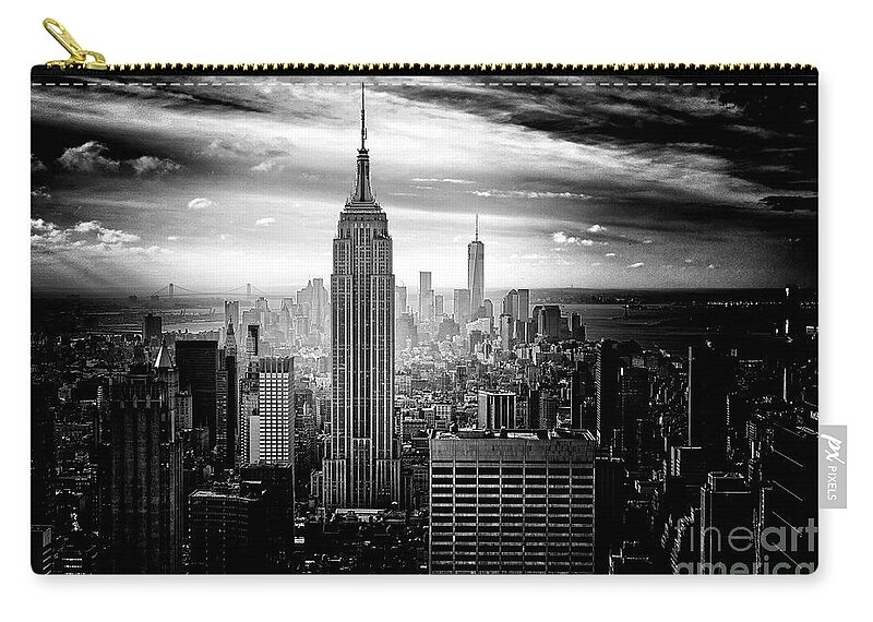 Sea Zip Pouch featuring the digital art Nyc 1 by Michael Graham