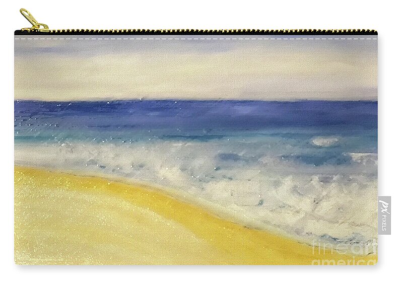Ocean Zip Pouch featuring the painting Ocean Flow by Shelley Myers