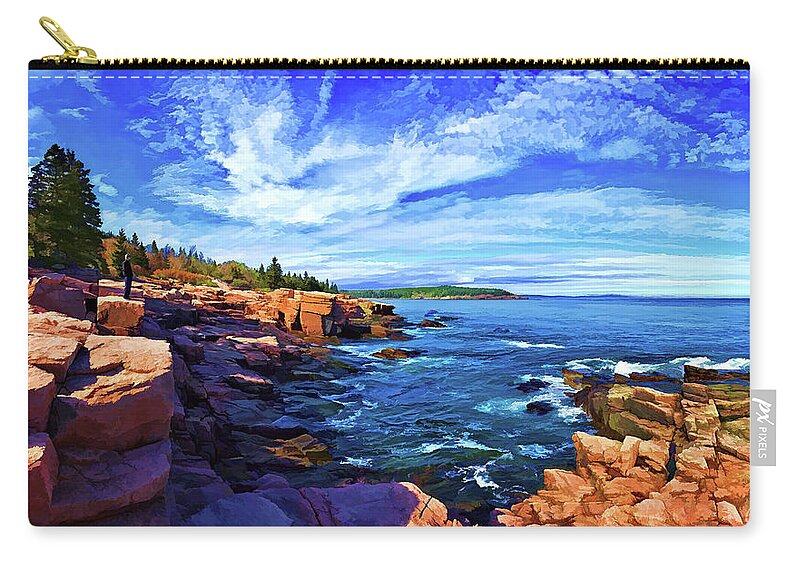 Scenic Landscape Zip Pouch featuring the photograph Ocean Wonder by ABeautifulSky Photography by Bill Caldwell