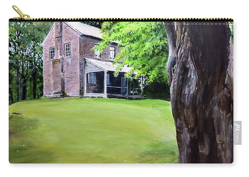 Landscape Zip Pouch featuring the painting Oconee Station by William Brody