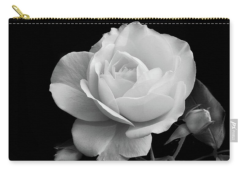 Rose Zip Pouch featuring the photograph October Rose by Terence Davis