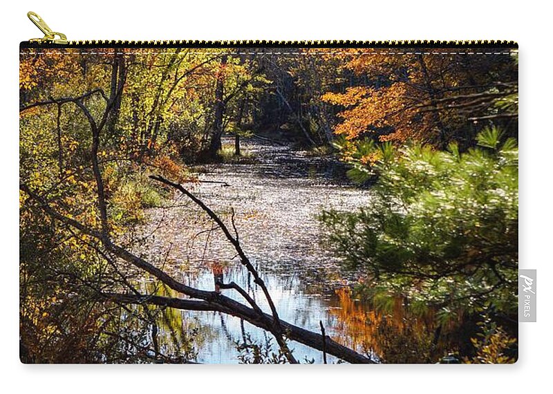 Queensbury Carry-all Pouch featuring the photograph October window by Kendall McKernon