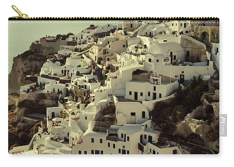 Greece Zip Pouch featuring the photograph Oia, Santorini by By Xiaoran Jiang