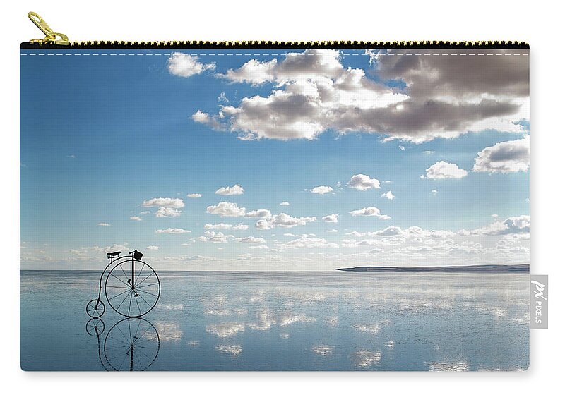 Shadow Zip Pouch featuring the photograph Old Bicycle by 101cats